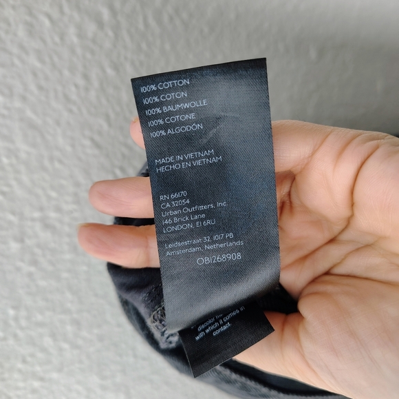 Women's Black Denim Shorts - Picture 3 of 14